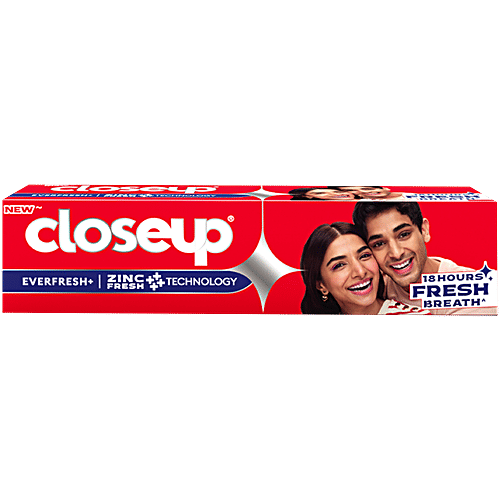 Closeup Toothpaste, 150 g  Zinc Fresh Technology,  Long lasting 18 Hours Of Fresh Breath & White Teeth