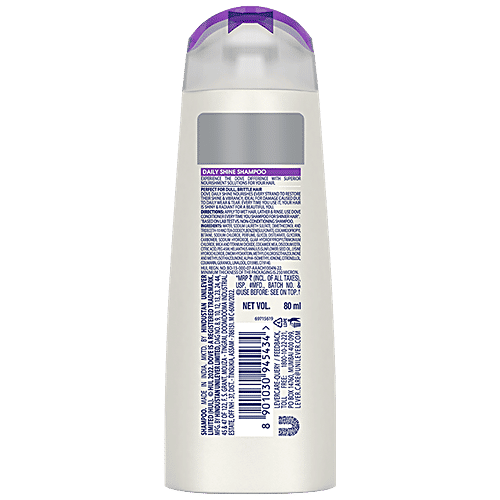 Buy Dove Shampoo Hair Therapy Daily Shine 80 Ml Online At Best Price of