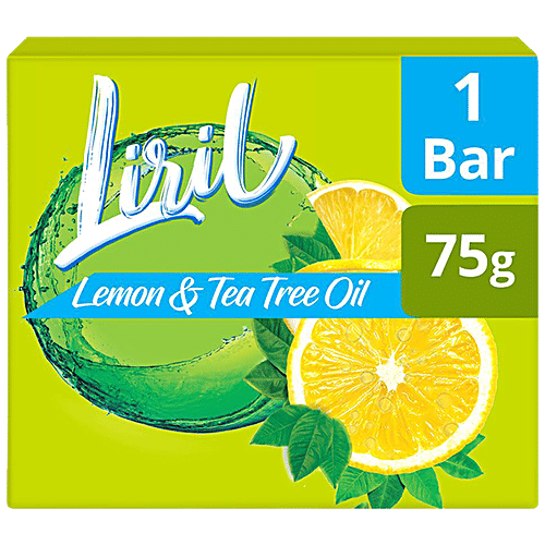 Liril Soap Bar - Lemon & Tea Tree Oil, 75 g cartton 
