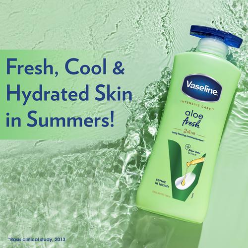 Vaseline Intensive Care Aloe Fresh Body Lotion, 100 ml  Instantly Absorbs 5 Layers Deep