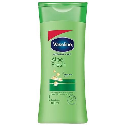 Vaseline Intensive Care Aloe Fresh Body Lotion, 100 ml  Instantly Absorbs 5 Layers Deep