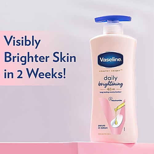 Vaseline Daily Brightening Body Lotion - For Healthy & Glowing Skin With Niacinamide, 90 ml  Triple Sunscreens