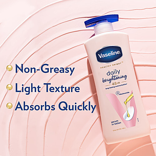 Vaseline Daily Brightening Body Lotion - For Healthy & Glowing Skin With Niacinamide, 90 ml  Triple Sunscreens