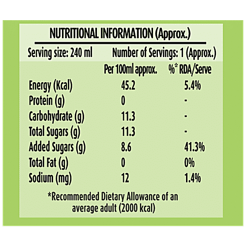 Del Monte Fruit Drink - Green Apple, 240 ml Zero Fat