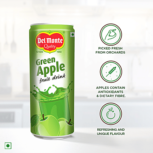 Del Monte Fruit Drink - Green Apple, 240 ml Zero Fat