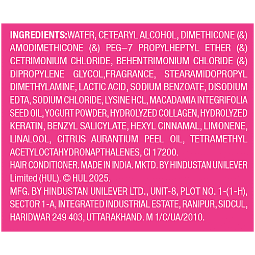 Sunsilk Luscious Thick & Long Conditioner, 180 ml  5% Kera-Protein Complex, With Keratin/Collagen/Macadamia Oil, For Bouncy & Thick Hair