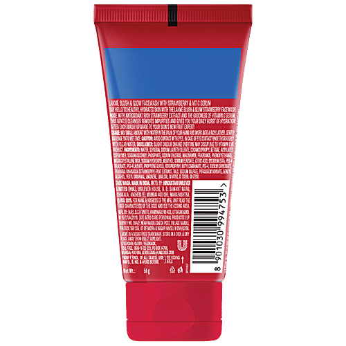 Lakme Blush & Glow Strawberry Freshness Gel Face Wash With Strawberry Extracts, 50 g  