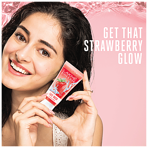 Buy Lakme Face Wash Blush Glow Strawberry Gel 50 Gm Online At Best