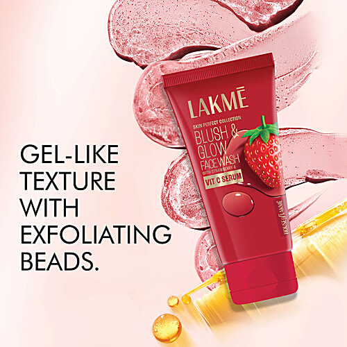 Lakme Blush & Glow Strawberry Freshness Gel Face Wash With Strawberry Extracts, 50 g  