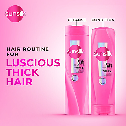 Sunsilk Luscious Thick & Long Shampoo, 180 ml  Bouncy, Thick Hair