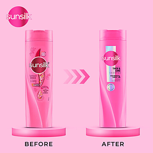 Sunsilk Luscious Thick & Long Shampoo, 180 ml  Bouncy, Thick Hair