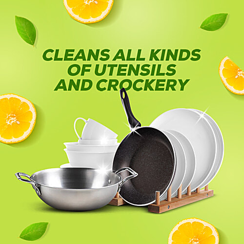 Vim Lemon Dishwash Liquid Gel, 130 ml Pouch Leaves no Residue, Soft on Hands