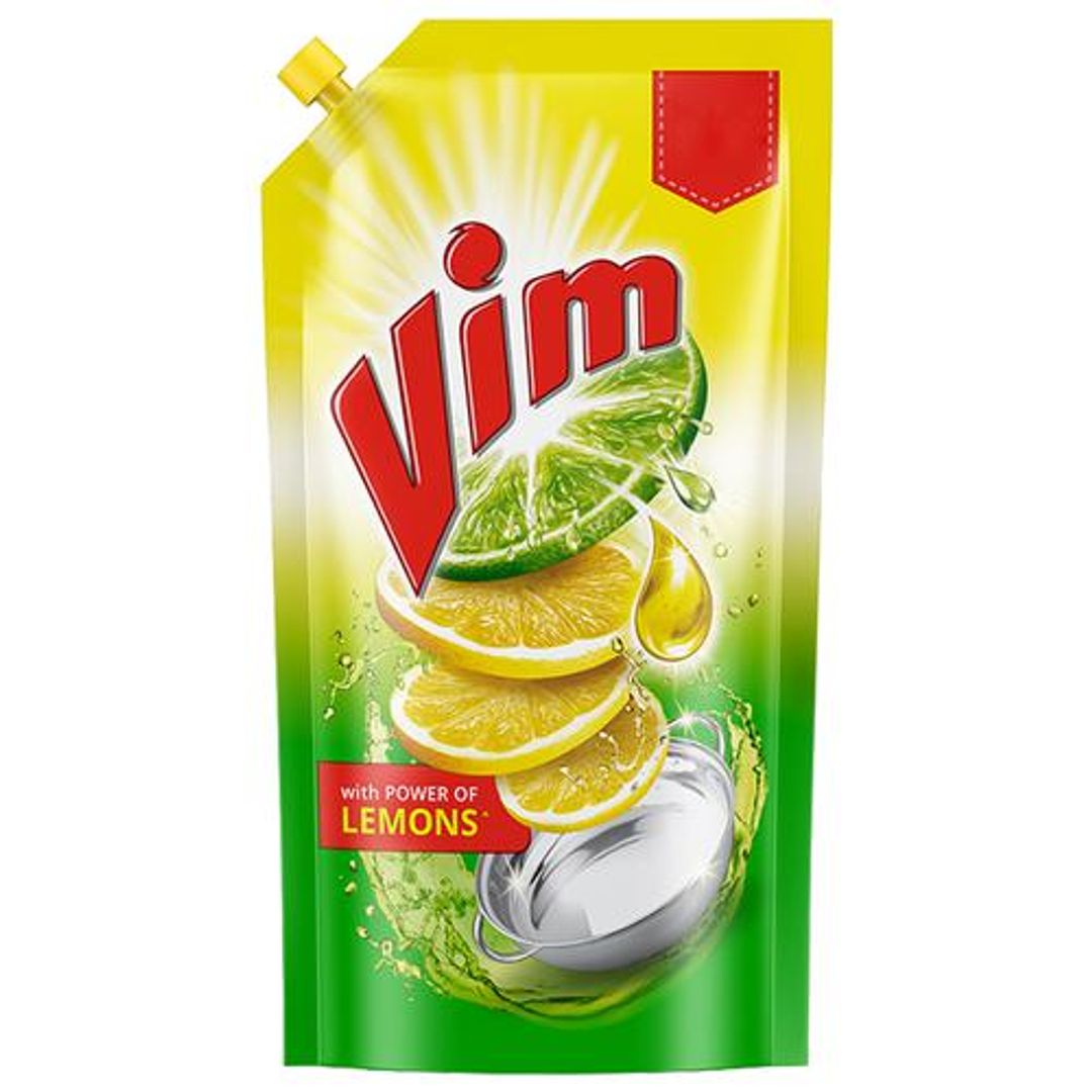 Vim Dishwash Liquid Gel - Lemon, 125 ml Pouch
