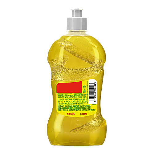 Vim Dishwash Liquid - Gel Lemon, 500 ml Bottle 