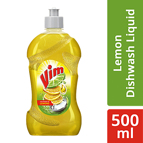 Vim Dishwash Liquid - Gel Lemon, 500 ml Bottle 