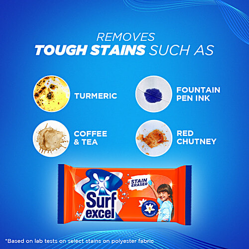 Surf Excel Stain Eraser Detergent Bar, 200 g (Pack of 4)