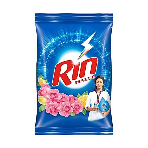 Rin Refresh Lemon & Rose Detergent Powder, 1 kg  