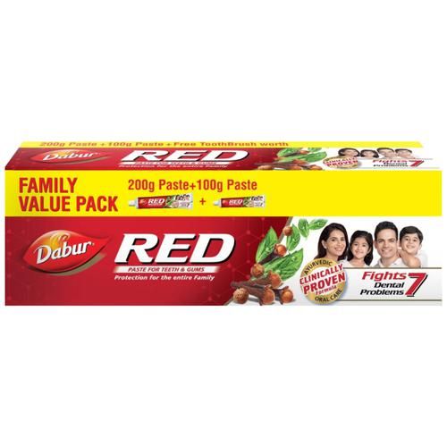 Dabur Red India's No.1 Ayurvedic Fluoride Free Paste, 300 g  