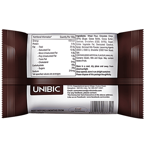 Buy Unibic Cookies Chocolate Chip 150 Gm Carton Online At Best Price of