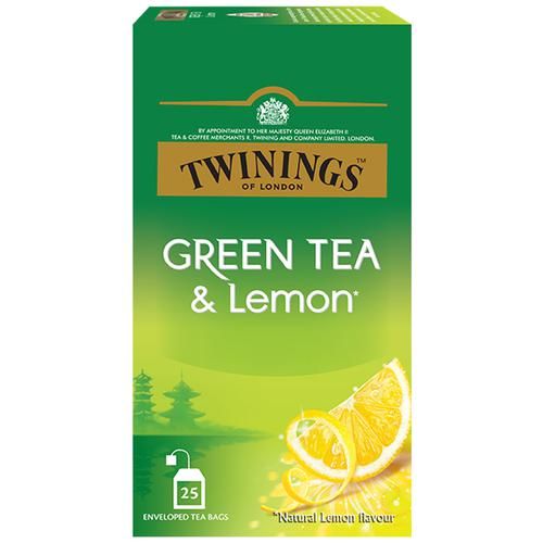 Buy Twinings Green Tea Bags - Lemon 25 pcs Carton Online at Best Price ...