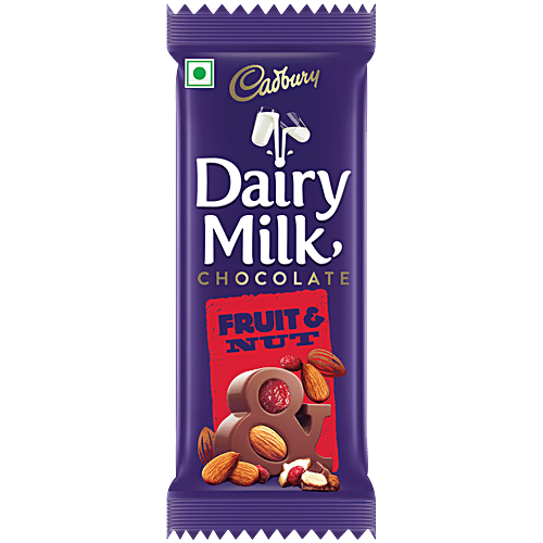 Cadbury Dairy Milk Fruit & Nut Chocolate Bar, 75 g Goodness of Crunchy Nuts & Dried Raisins, Sustainably Sourced Cocoa, Perfect for Gifting on Special Occasions