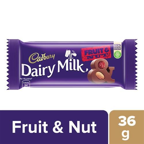 Buy Cadbury Dairy Milk Fruit Nut Chocolate Bar 36 Gm Online At Best Price  of Rs 45 - bigbasket