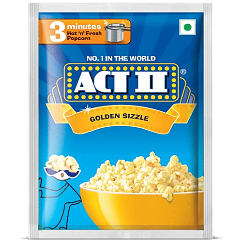 ACT II Instant Popcorn - Golden Sizzle, 60 g Pouch 