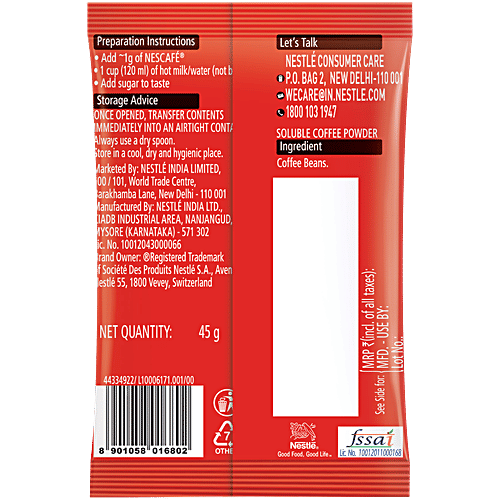 Nescafe  Classic Instant Coffee, 50 g Pouch 