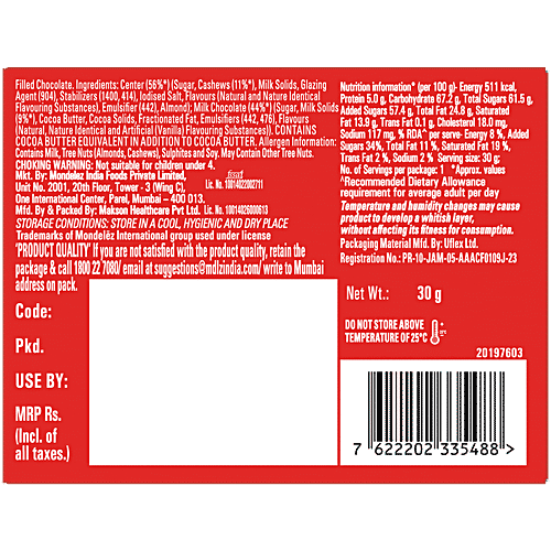 Cadbury Nutties Chocolate Pack, 30 g  Favourites Forever