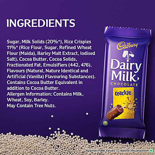 Cadbury Dairy Milk Crackle Chocolate Bar, 36 g Chocolate Gift Pack, Made from Sustainably Sourced Cocoa