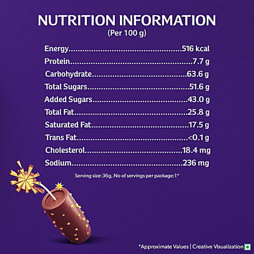 Cadbury Dairy Milk Crackle Chocolate Bar, 36 g Chocolate Gift Pack, Made from Sustainably Sourced Cocoa