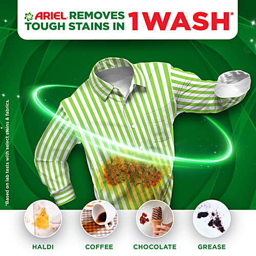 Ariel Complete Detergent Powder - Removes 100 Tough Stains, 1.5 kg (Get 1 kg + 0.5 kg Free) 