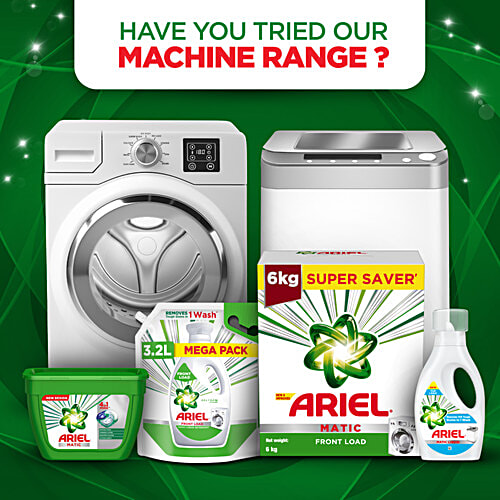 Ariel Complete Detergent Powder - Removes 100 Tough Stains, 1.5 kg (Get 1 kg + 0.5 kg Free) 