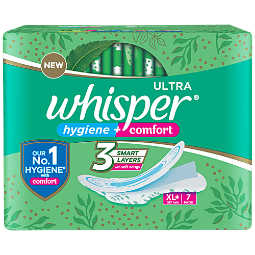 Buy Whisper Sanitary Pads Ultra Clean Xl Wings 7 Pads Online At Best Price of Rs 90 bigbasket