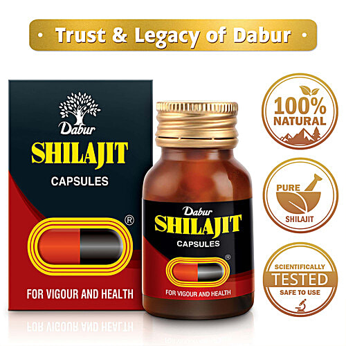 Dabur Shilajit - for Vigour & Health, 100 Capsules  