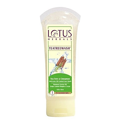 Buy Lotus Herbals Face Wash Tea Tree For Oily Skin 80 Gm Online at the