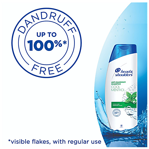 Head & Shoulders Cool Menthol Anti-Dandruff Shampoo - Cools & Energises Scalp, 72 ml  Upto 100% Dandruff Free
