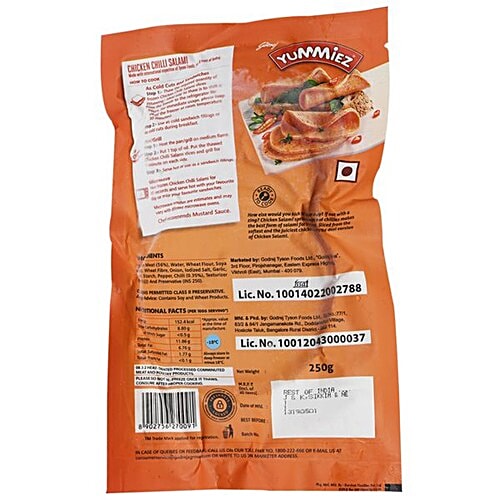 Yummiez Salami - Chicken Chilli, 250 g Pouch 