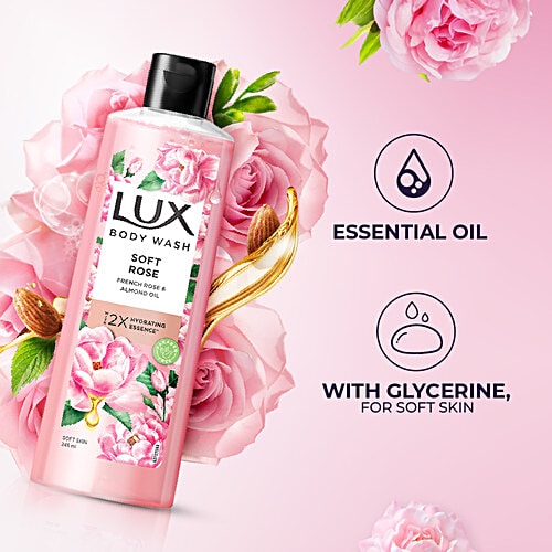 Lux Shower Gel   French Rose Fragrance & Almond Oil Bodywash, 245 ml  