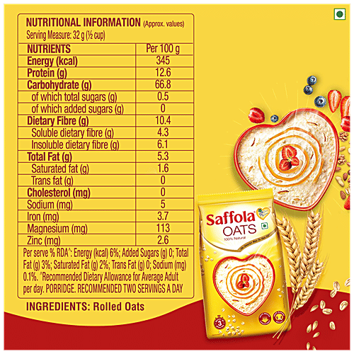 Saffola Saffola Oats, 1 kg (Get 300 g Free) 