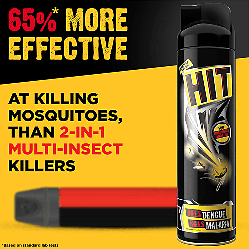 HIT Mosquitoes & Flies Killer Spray, 400 ml Easy to Hold, Protection from Dengue & Malaria, Insect Repellant