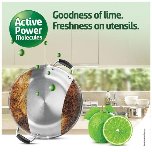 Pril Perfect Dishwash Liquid - Lime, Active Power Molecules, 500 ml Bottle Cut Away Tough Grease Residue