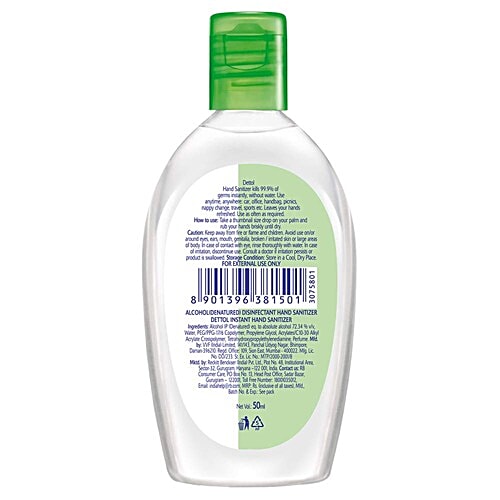 Buy Dettol Hand Sanitizer Germ Protection Original 50 Ml Online At Best