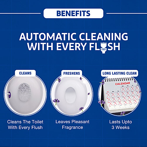 Harpic Hygienic Toilet Cleaner Rim Block - Lavender, 26 g  