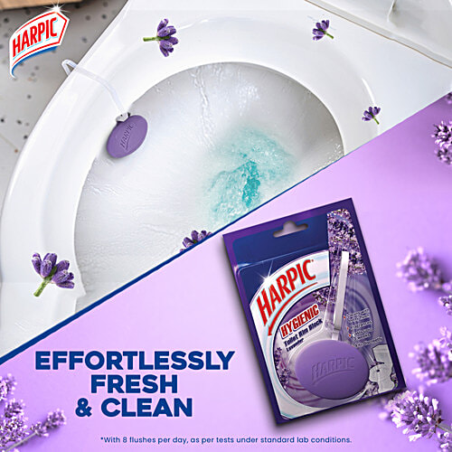 Harpic Hygienic Toilet Cleaner Rim Block - Lavender, 26 g  