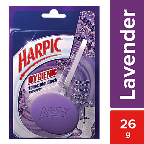 Buy Harpic Hygienic Toilet Rim Block, Lavender 26 gm Online at Best