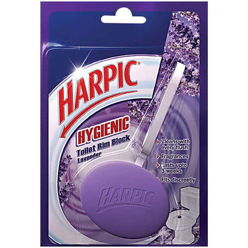 Harpic Hygienic Toilet Cleaner Rim Block - Lavender, 26 g  
