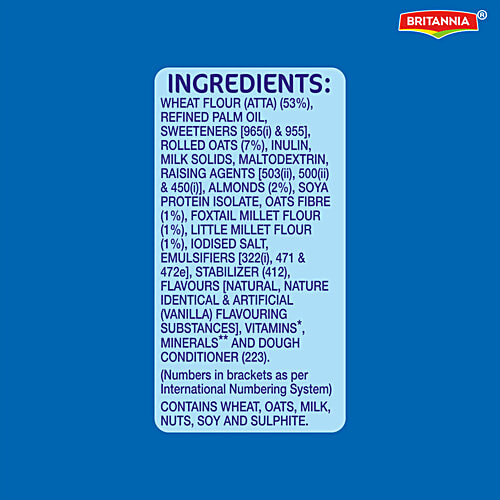 Britannia Nutrichoice Oats Cookies Diabetic Friendly, 6 x 25 g (Multipack) 0% Maida, Diabetic Friendly, Zero Added Sugar, Zero Trans Fat, High Fibre
