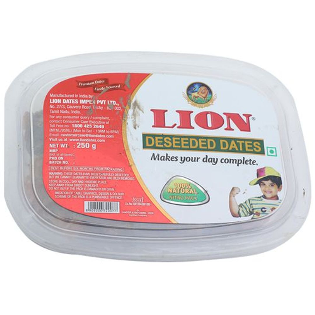 Lion Dates/Kharjura - Deseeded, 250 gm Box