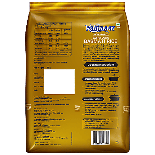 Buy Kohinoor Basmati Rice Extra Long Gold 1 Kg Online At Best Price of